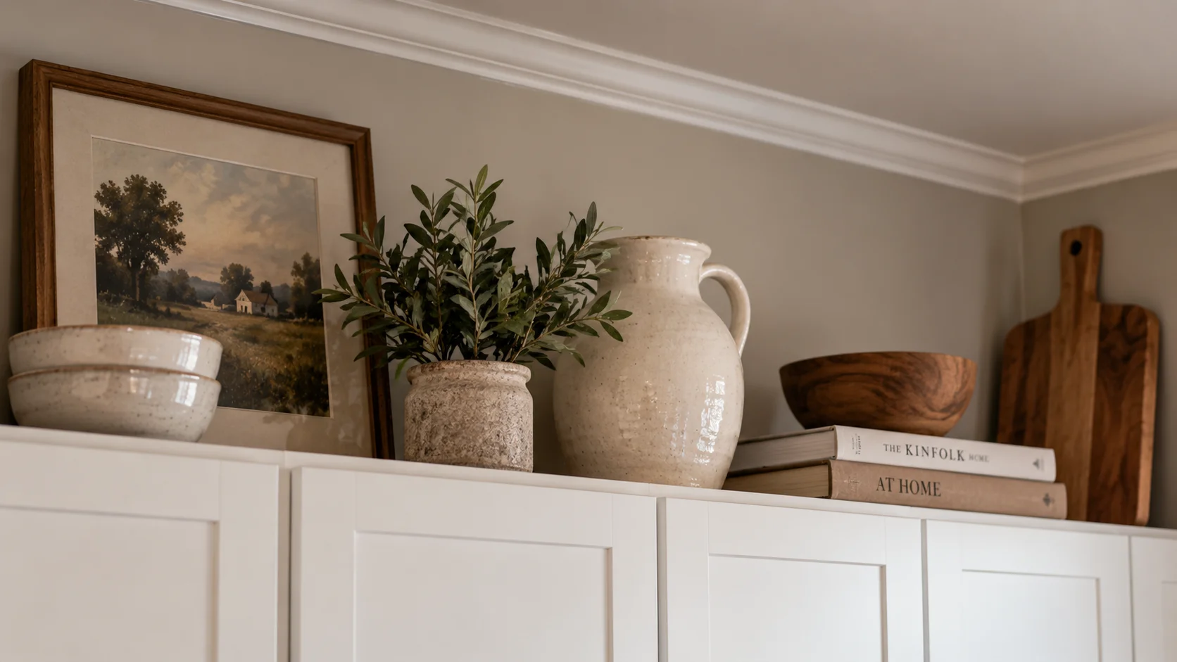 Decorating Ideas for Above the Kitchen Cabinets