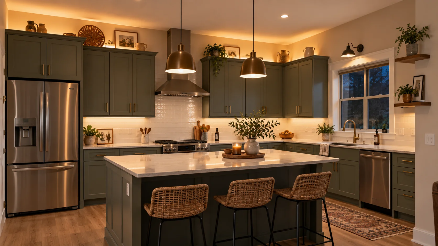 Decorating Ideas for Above the Kitchen Cabinets