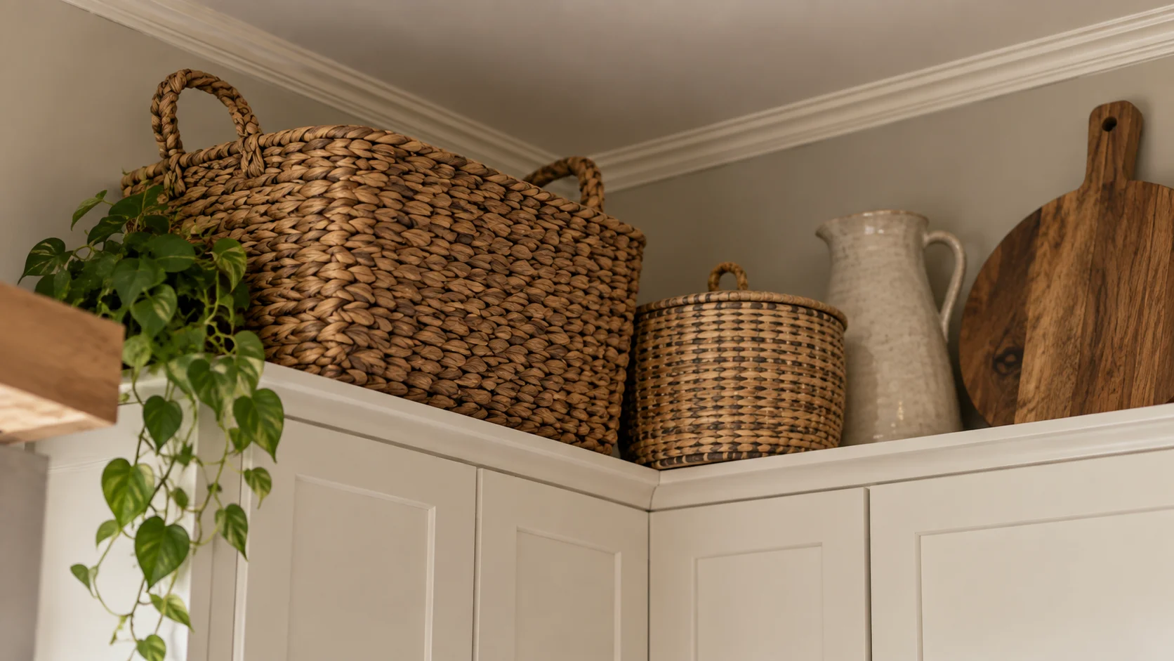 Decorating Ideas for Above the Kitchen Cabinets